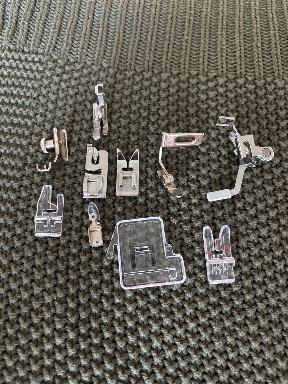 Universal Sewing Machine Presser Foot Kit - Clear and Silver